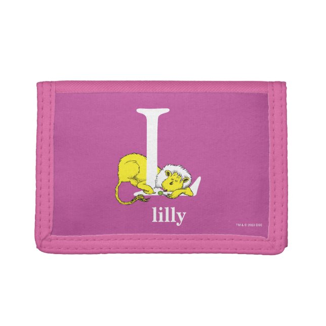 Dr. Seuss's ABC: Letter L - White | Add Your Name Trifold Wallet (Front)