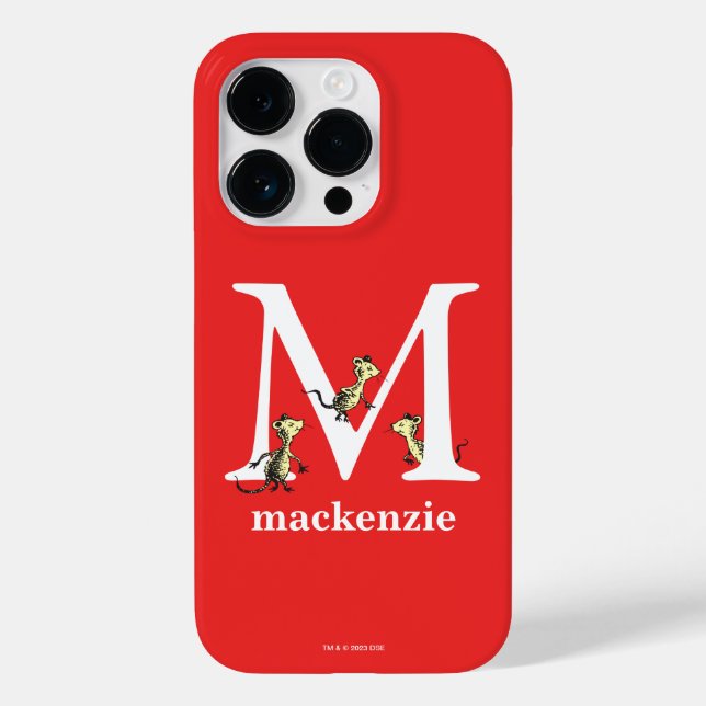Dr. Seuss's ABC: Letter M - White | Add Your Name Case-Mate iPhone Case (Back)