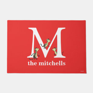 Dr. Seuss's ABC: Letter M - White Add Your Name Doormat