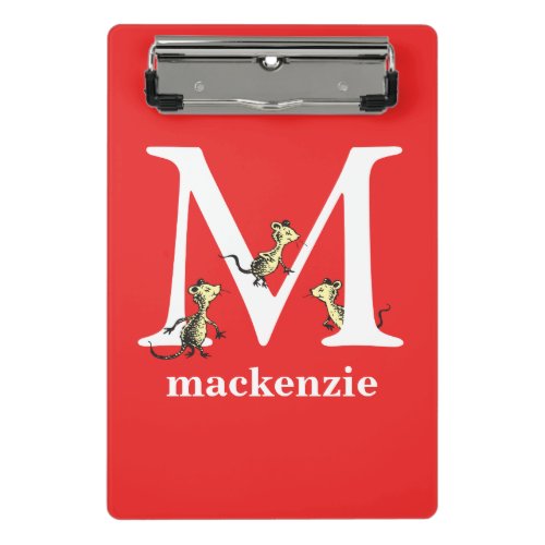 Dr Seusss ABC Letter M _ White  Add Your Name Mini Clipboard