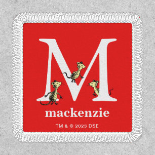 Dr. Seuss's ABC: Letter M - White Add Your Name Patch