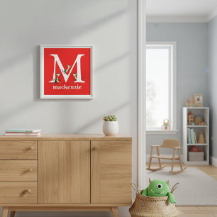 Dr. Seuss's ABC: Letter M - White Add Your Name Poster