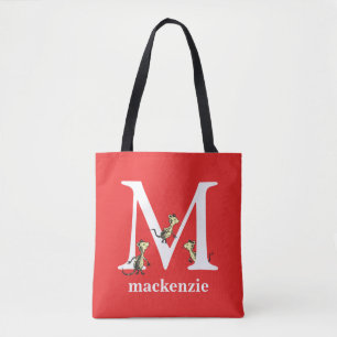 Dr. Seuss's ABC: Letter M - White Add Your Name Tote Bag