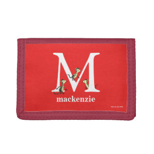 Dr. Seuss's ABC: Letter M - White Add Your Name Tri-fold Wallet