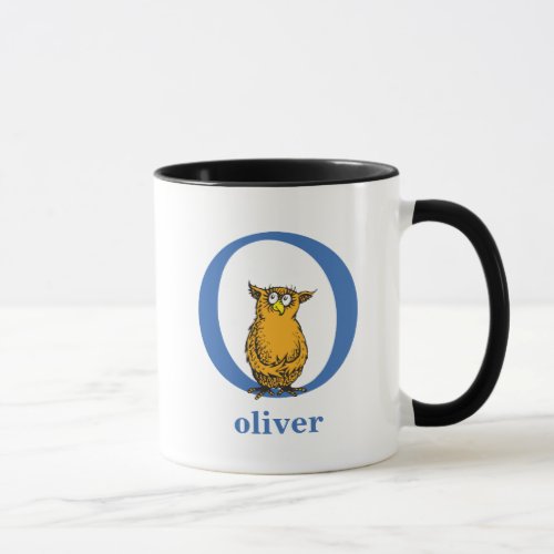 Dr Seusss ABC Letter O _ Blue  Add Your Name Mug