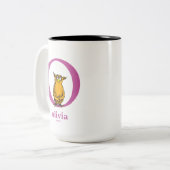 Dr. Seuss's ABC: Letter O - Purple | Add Your Name Two-Tone Coffee Mug (Front Left)