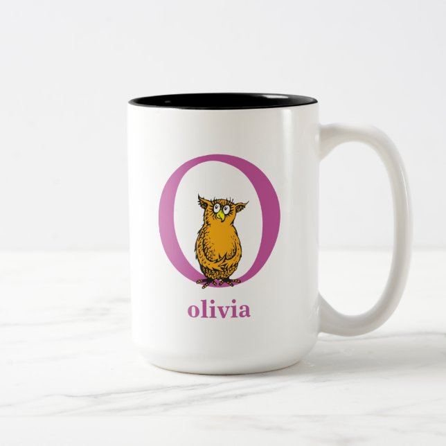 Dr. Seuss's ABC: Letter O - Purple | Add Your Name Two-Tone Coffee Mug (Right)