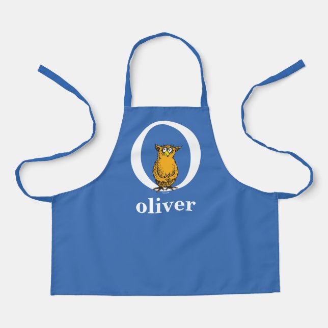 Dr. Seuss's ABC: Letter O - White | Add Your Name Apron (Front)