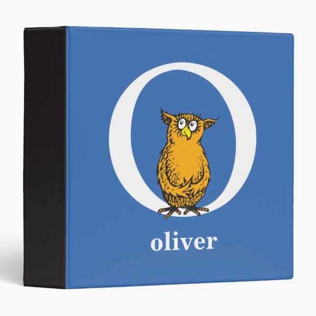 Dr. Seuss's ABC: Letter O - White | Add Your Name Binder (Front/Spine)