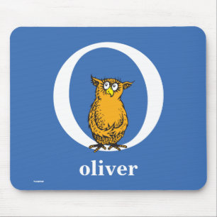 Dr. Seuss's ABC: Letter O - White Add Your Name Mouse Pad
