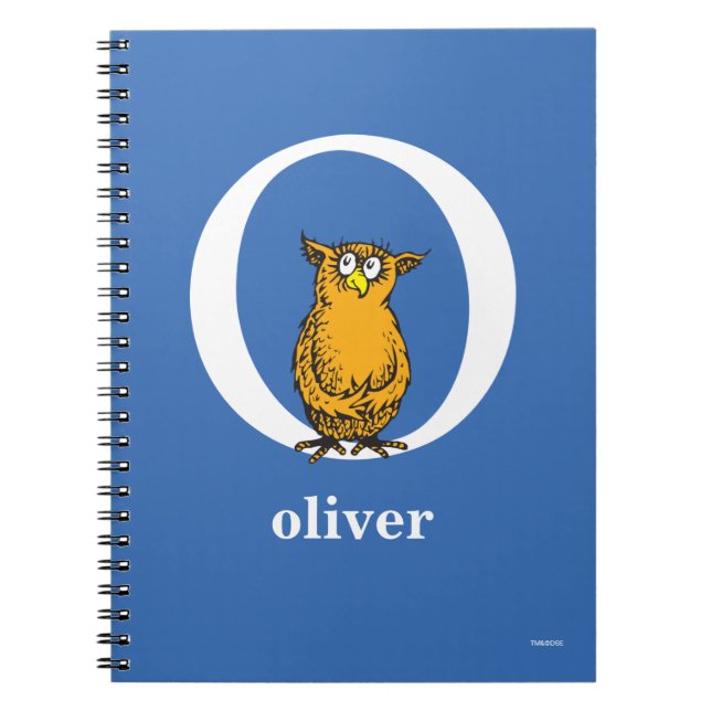 Dr. Seuss's ABC: Letter O - White | Add Your Name Notebook (Front)