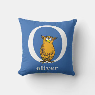 Dr. Seuss's ABC: Letter O - White Add Your Name Throw Pillow