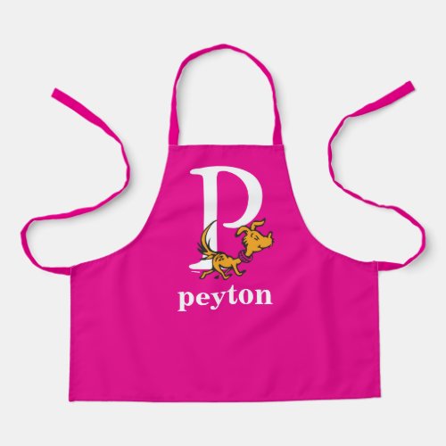 Dr Seusss ABC Letter P _ White  Add Your Name Apron
