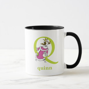 Dr. Seuss's ABC: Letter Q - Green Add Your Name Mug