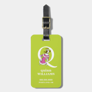 Dr. Seuss's ABC: Letter Q - White Add Your Name Luggage Tag