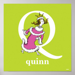 Dr. Seuss's ABC: Letter Q - White Add Your Name Poster
