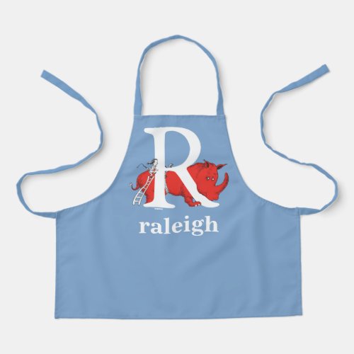 Dr Seusss ABC Letter R _ White  Add Your Name Apron