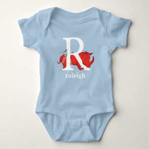 Dr. Seuss's ABC: Letter R - White   Add Your Name Baby Bodysuit