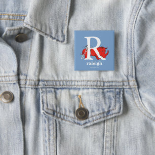 Dr. Seuss's ABC: Letter R - White Add Your Name Button
