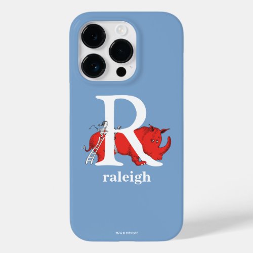 Dr Seusss ABC Letter R _ White  Add Your Name Case_Mate iPhone 14 Pro Case