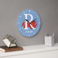 Dr. Seuss's ABC: Letter R - White | Add Your Name Large Clock | Zazzle