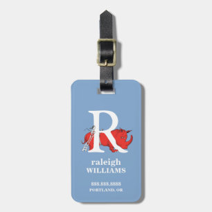 Dr. Seuss's ABC: Letter R - White Add Your Name Luggage Tag