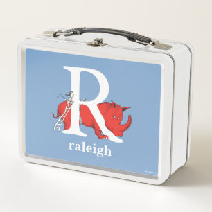 Dr. Seuss's ABC: Letter R - White Add Your Name Metal Lunch Box