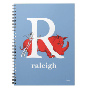 Dr. Seuss's ABC: Letter R - White Add Your Name Notebook