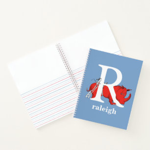 Dr. Seuss's ABC: Letter R - White Add Your Name Notebook