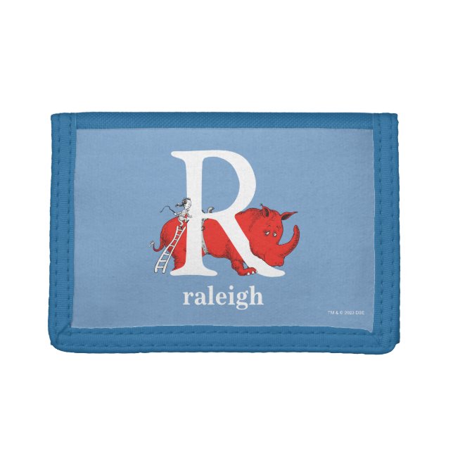 Dr. Seuss's ABC: Letter R - White | Add Your Name Trifold Wallet (Front)