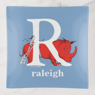 Dr. Seuss's ABC: Letter R - White Add Your Name Trinket Tray