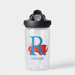 Dr. Seuss's ABC: Letter R - White Add Your Name Water Bottle
