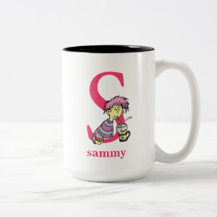 Dr. Seuss's ABC: Letter S - Pink Add Your Name Two-Tone Coffee Mug