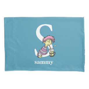 Dr. Seuss's ABC: Letter S - White Add Your Name Pillowcase