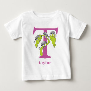 Dr. Seuss's ABC: Letter T - Purple Add Your Name Baby T-Shirt