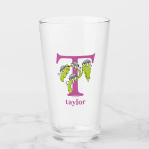 Dr. Seuss's ABC: Letter T - Purple Add Your Name Glass
