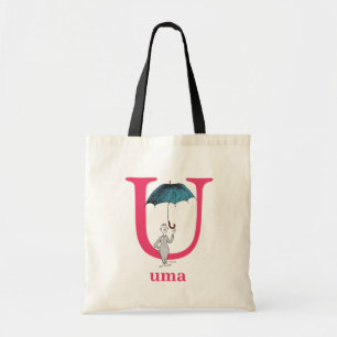 Dr. Seuss's ABC: Letter U - Pink Add Your Name Tote Bag