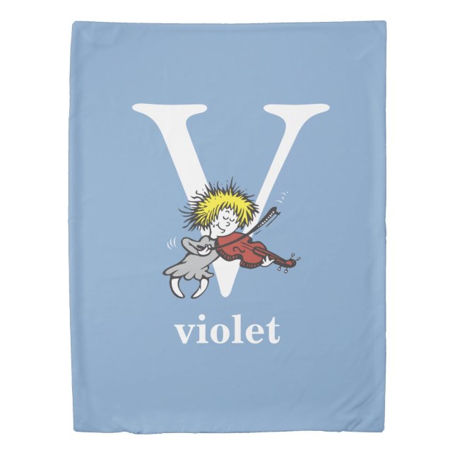 Dr. Seuss's ABC: Letter V - White | Add Your Name Duvet Cover (Front)