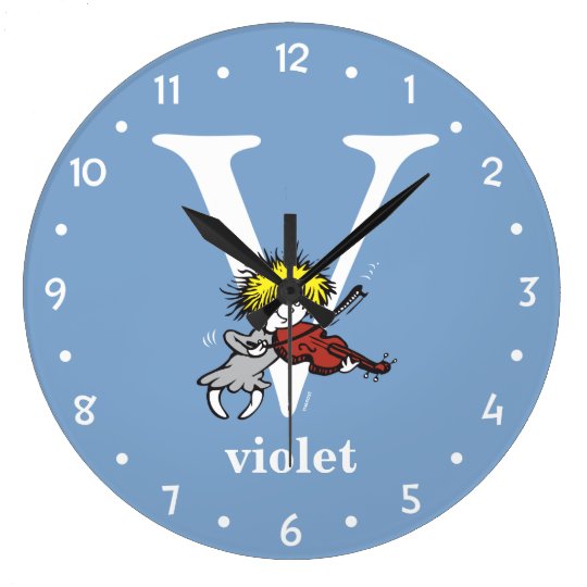 Dr. Seuss's ABC: Letter V - White | Add Your Name Large Clock | Zazzle.com