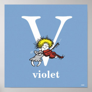 Dr. Seuss's ABC: Letter V - White Add Your Name Poster