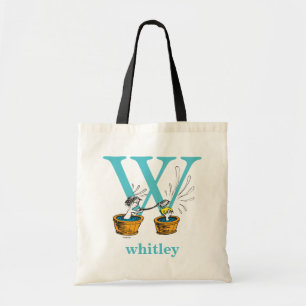 Dr. Seuss's ABC: Letter W - Blue   Add Your Name Tote Bag