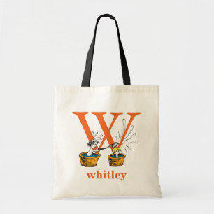 Dr. Seuss's ABC: Letter W - Orange Add Your Name Tote Bag