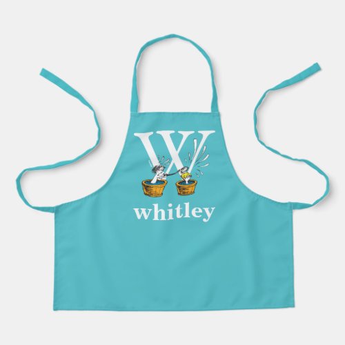 Dr Seusss ABC Letter W _ White  Add Your Name Apron