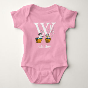 Dr. Seuss's ABC: Letter W - White Add Your Name Baby Bodysuit