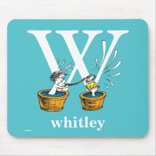Dr. Seuss's ABC: Letter W - White Add Your Name Mouse Pad