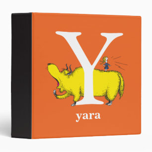 Dr. Seuss's ABC: Letter Y - White   Add Your Name 3 Ring Binder