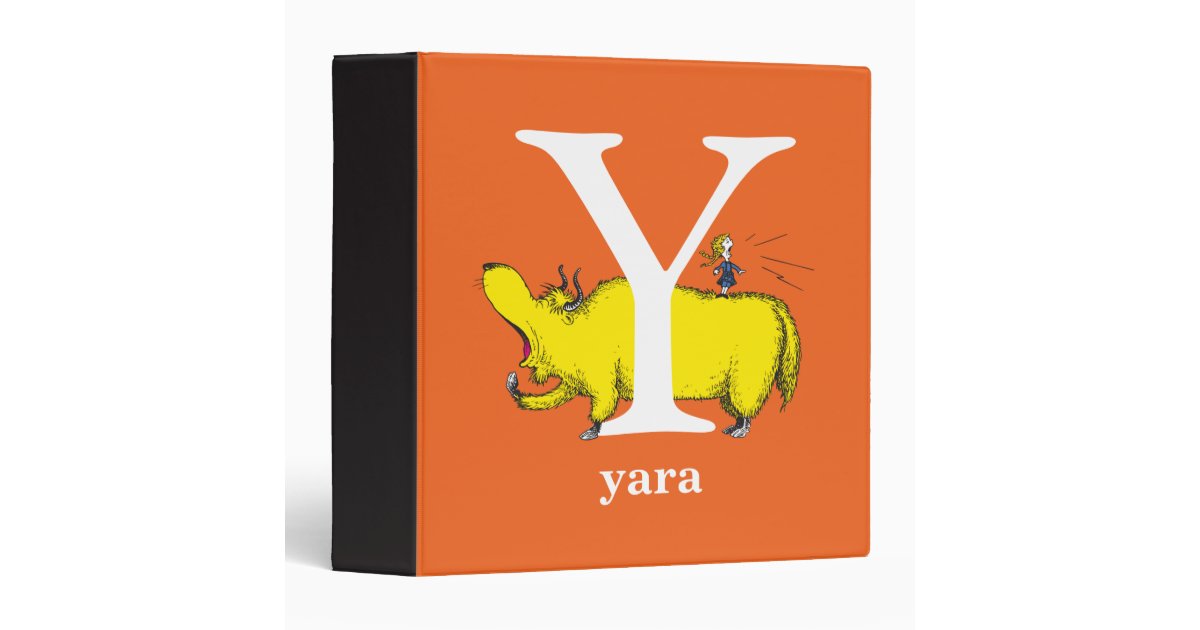 dr seuss s abc letter y white add your name 3 ring binder zazzle com
