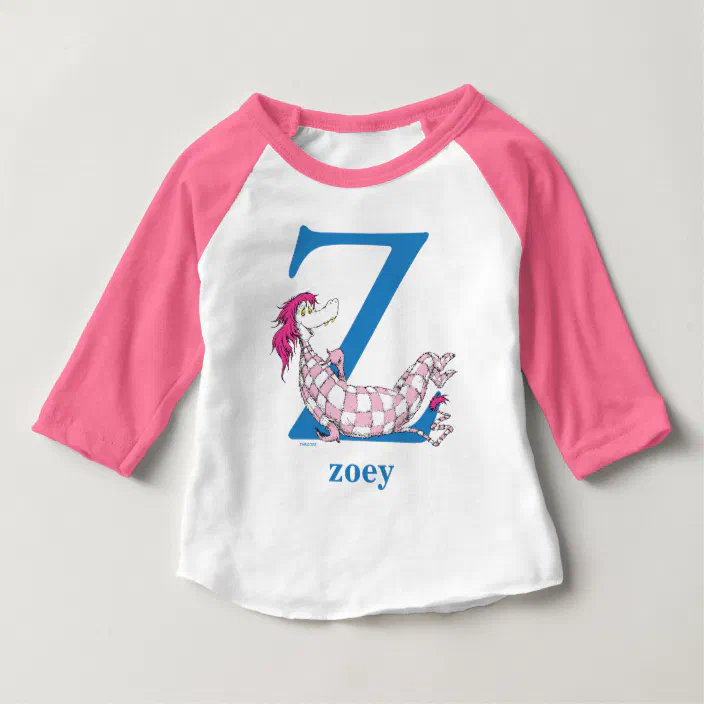 Dr Seuss S Abc Letter Z Blue Add Your Name Baby T Shirt Zazzle Com