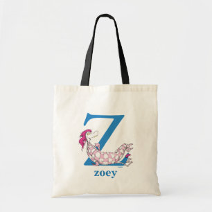 Dr. Seuss's ABC: Letter Z - Blue Add Your Name Tote Bag