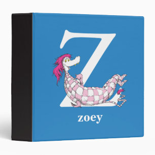 Dr. Seuss's ABC: Letter Z - White   Add Your Name 3 Ring Binder
